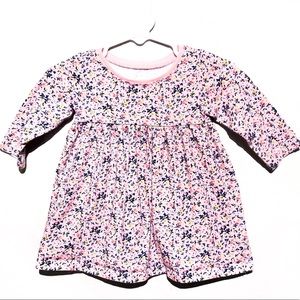 Old Navy pink floral long sleeve dress 3-6 month